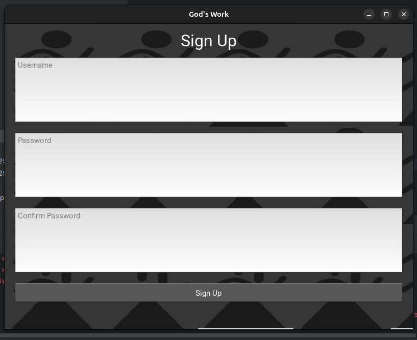 Sign Up Screen